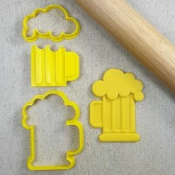 Custom Cookie Cutters Cutters, Embossers, Debossers Beer Mug Embosser & Cutters Set