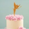 Mint Cake And Party Gold Fairy Cake Topper
