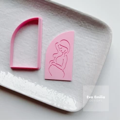 Eva Emilia Cake Designs Cutters, Embossers, Debossers Pregnant Lady Debosser & Cutter Set By Eva Emilia