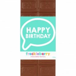 Freckleberry Happy Birthday Chocolate Block | 100g Lollies, Fairy Floss & Chocolate