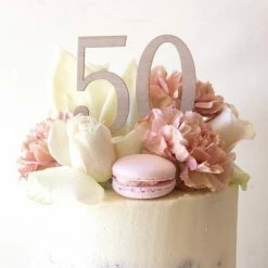 Allspex Cake Toppers, Plaques & Candles Individual 'Numbers' - Timber