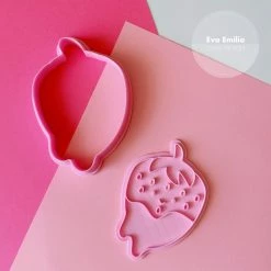 Eva Emilia Cake Designs Strawberry Embosser And Cutter Set By Eva Emilia Cutters, Embossers, Debossers