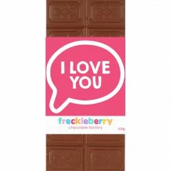 Lollies, Fairy Floss & Chocolate Freckleberry I Love You Chocolate Block | 100g