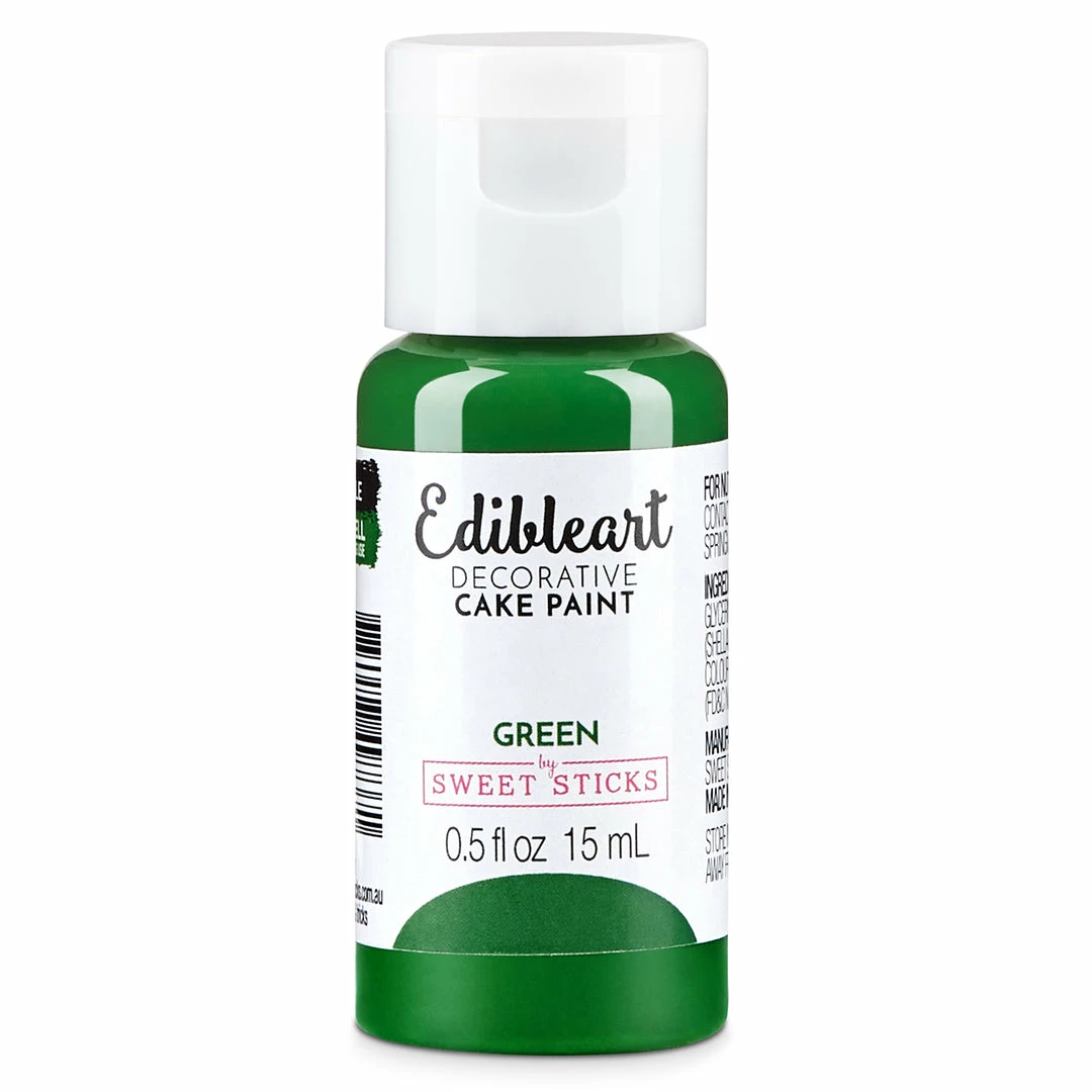 SWEET STICKS Green Edible Art Paint 15ml 3 SWEET STICKS Green Edible Art Paint 15ml
