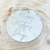 Allspex Cake Toppers, Plaques & Candles Silver Laser Cut Gift Tag 'Happy Mother's Day'