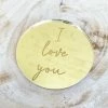 Allspex Cake Toppers, Plaques & Candles Gold Laser Cut Plaque 'I Love You' 2 Allspex Cake Toppers, Plaques & Candles Gold Laser Cut Plaque 'I Love You'