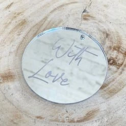 Allspex Silver Laser Cut Gift Tag 'With Love'