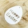 Allspex White Laser Cut Gift Tag ' Happy Easter' Block