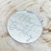 Allspex Cake Toppers, Plaques & Candles Silver Laser Cut Gift Tag 'Happy Birthday"