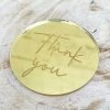 Allspex Gold Laser Cut Plaque 'Thank You' Cake Toppers, Plaques & Candles
