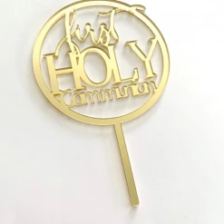 Cake Craft Acrylic Topper - First Holy Communion Cake Toppers, Plaques & Candles