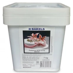 Fondant, Buttercream, Ganache & Sugar Icing Bakels 7kg White Fondant Tub