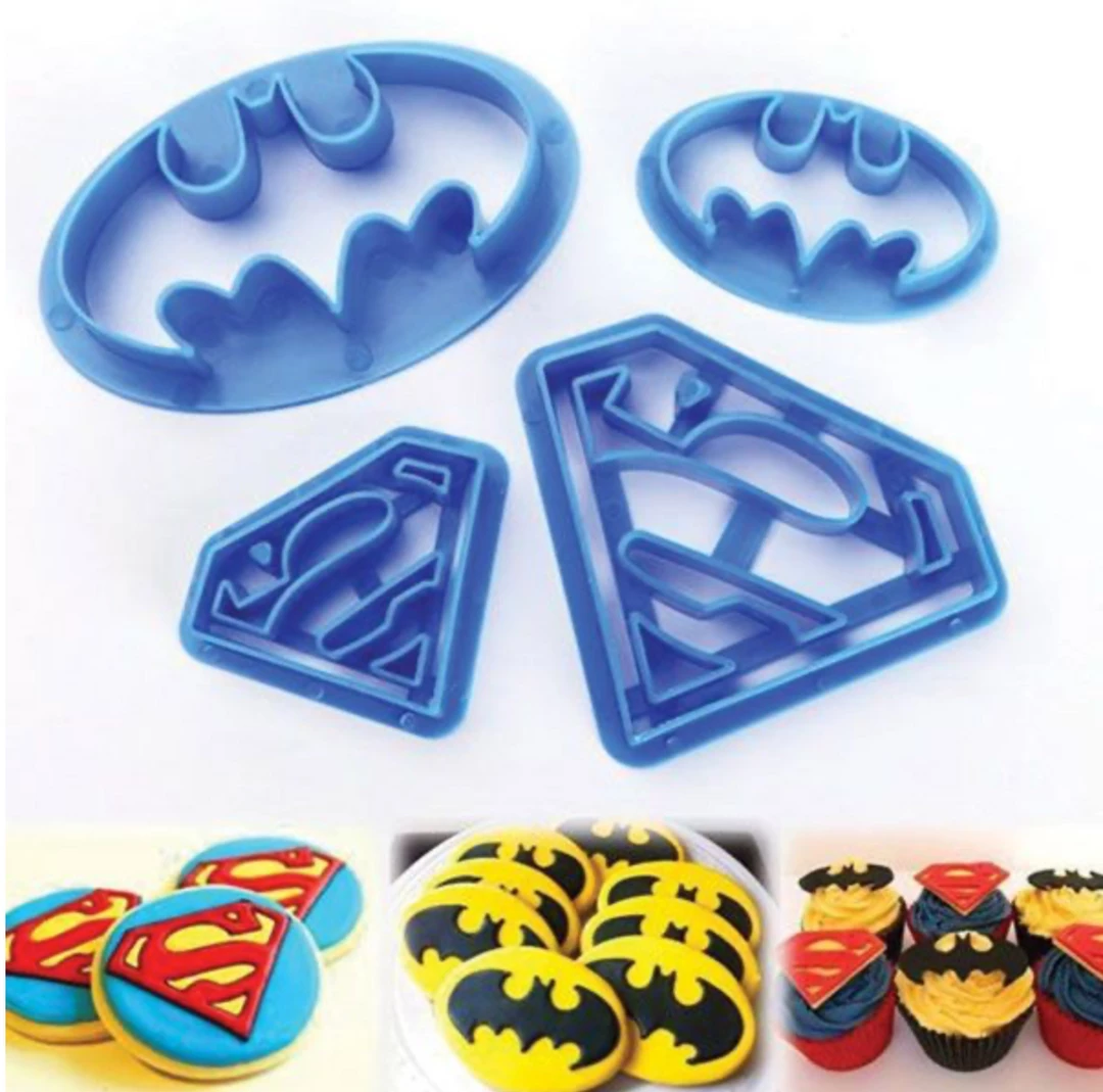 Cake Craft Batman & Superman Set Cookie Cutters 3 Cake Craft Batman & Superman Set Cookie Cutters