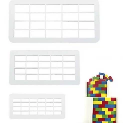 Cake Craft Brick Pattern Impression Set | 3 Piece Cookie Cutters