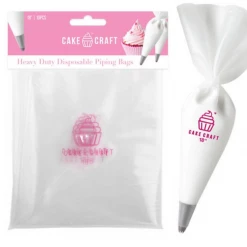 Cake Craft Heavy Duty Disposable Piping Bags 18" Decorating Tools 5 Cake Craft Heavy Duty Disposable Piping Bags 18