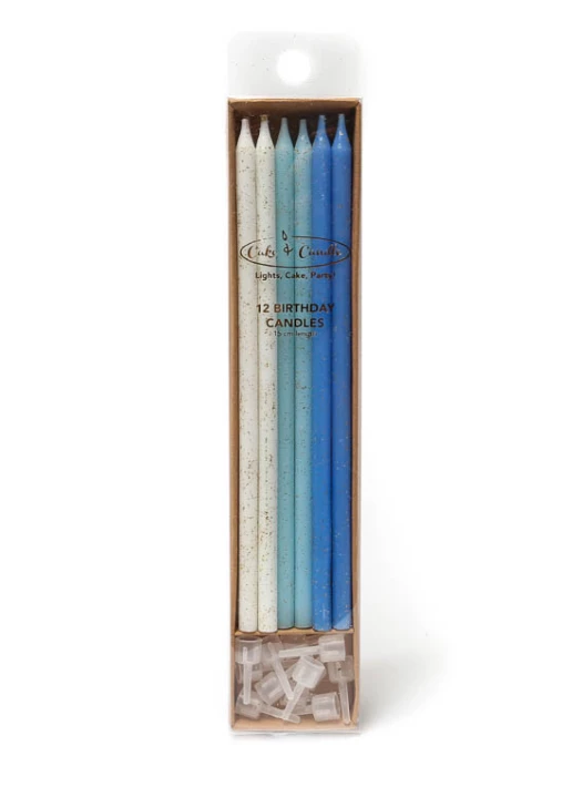 Cake And Candle Blue Glitter Cake Candles (12 Pack) 3 Cake And Candle Blue Glitter Cake Candles (12 Pack)