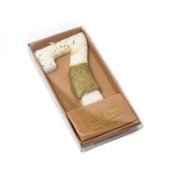 Cake And Candle Gold Glitter Dipped NUMBER Candles
