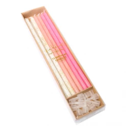 Cake And Candle Pink Glitter Cake Candles