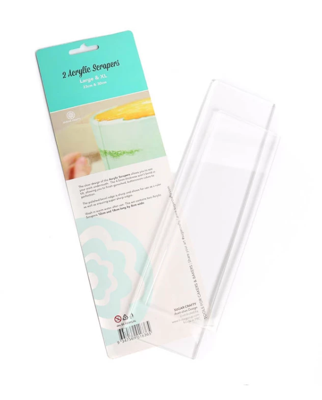 Sugar Crafty Acrylic Scrapers (L & XL) - Pack Of 2 3 Sugar Crafty Acrylic Scrapers (L & XL) - Pack Of 2