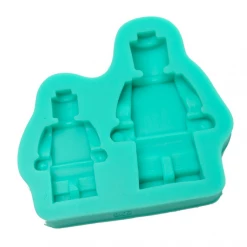 Sugar Crafty Small & Large Lego Man Silicone Mould Decorating Tools