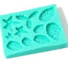 Mint Cake And Party Christmas Leaves Silicone Mould