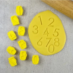 Custom Cookie Cutters Number Stamp Set