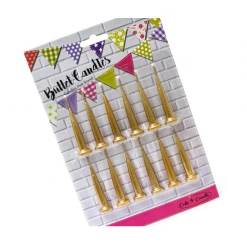 Cake And Candle Gold Bullet Candles