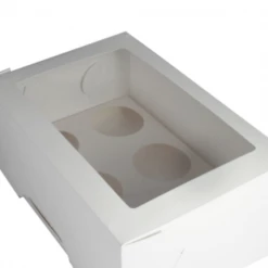 Mint Cake And Party Boards, Boxes, Bags & Packaging Tall Window Cupcake Box - 6 Pack