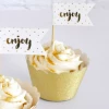 Illume Partyware Gold Glitter Cupcake Wrapper