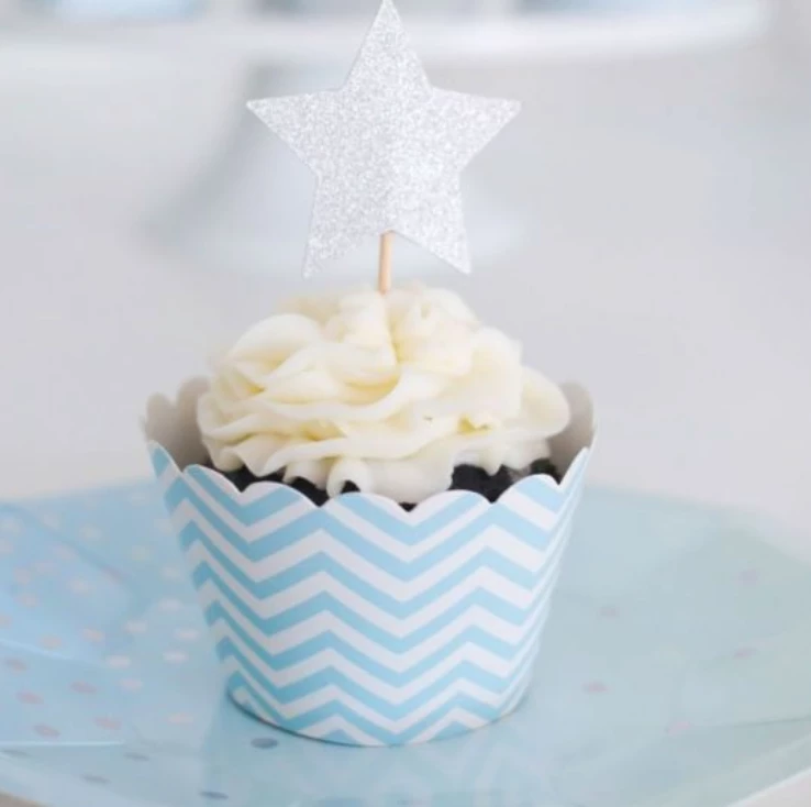 Illume Partyware Baking Cups Chevron Blue Cupcake Wrapper 3 Illume Partyware Baking Cups Chevron Blue Cupcake Wrapper