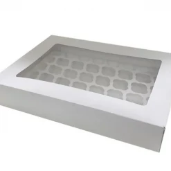 Cake Craft White Display Cupcake Box - 48 Holes Boards, Boxes, Bags & Packaging