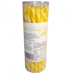 Mint Cake And Party Lollies, Fairy Floss & Chocolate Candy Poles - Yellow