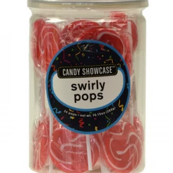 Candy Showcase Mini Red And White Lollipops Lollies, Fairy Floss & Chocolate