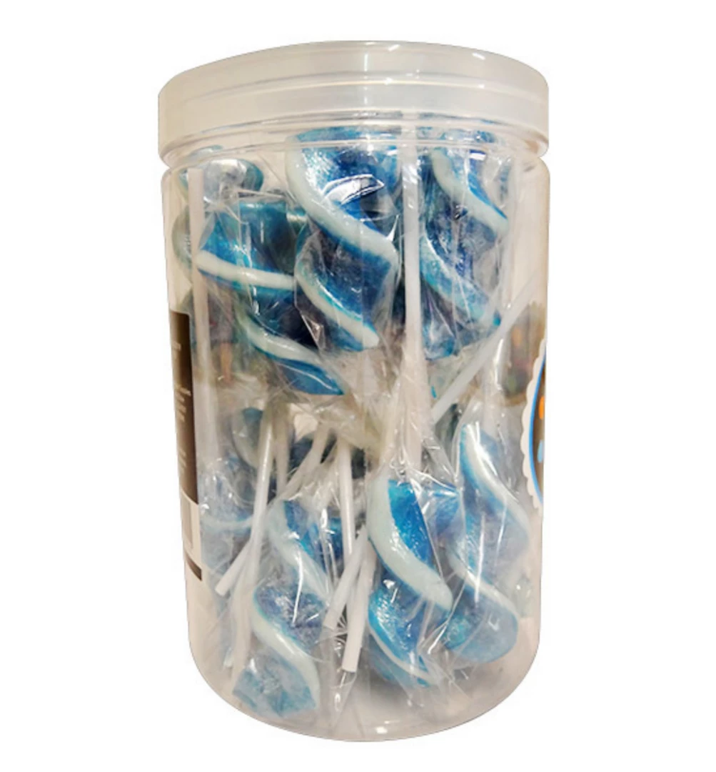 Candy Showcase Twirly Pops - Shimmer Blue 4 Candy Showcase Twirly Pops - Shimmer Blue