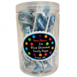 Candy Showcase Twirly Pops - Shimmer Blue