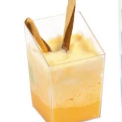 Mint Cake And Party Angled Square Dessert Cups - 12 Pack