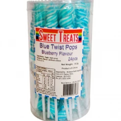 Sweet Treats Lollies, Fairy Floss & Chocolate Twist Pops - Blue