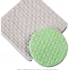 Cake Craft Moulds Basket Weave Silicone Mould