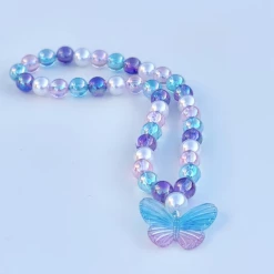 Sweet As Sugar Jewellery Beaded Necklace With Butterfly Charm