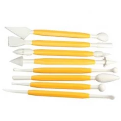 Lemon Tree Cutters, Embossers, Debossers Modelling Tool Set - 8 Pack