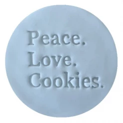 Custom Cookie Cutters Peace Love Cookies Embosser