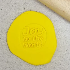Custom Cookie Cutters Joy To The World Embosser