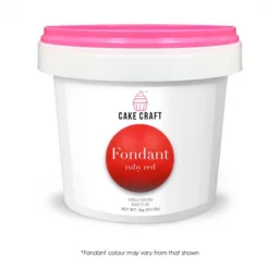 Cake Craft Ruby Red Fondant Tub - 1 Kg Fondant, Buttercream, Ganache & Sugar Icing