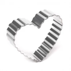 Stainless Steel Cookie Cutter Fluted Heart Cookie Cutter