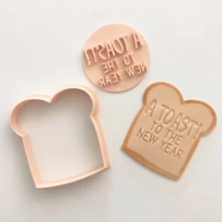 Custom Cookie Cutters A Toast To The New Year Embosser