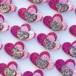 Sweet As Sugar Jewellery Trio Of Hearts Hair Clip