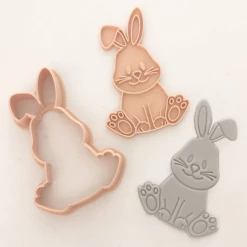 Custom Cookie Cutters Little Biskut Cute Bunny Cutter & Embosser Set Cutters, Embossers, Debossers