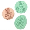 Custom Cookie Cutters Little Biskut Happy Easter Embosser