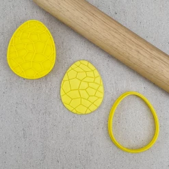 Custom Cookie Cutters Easter Egg Cutter & Embosser Set