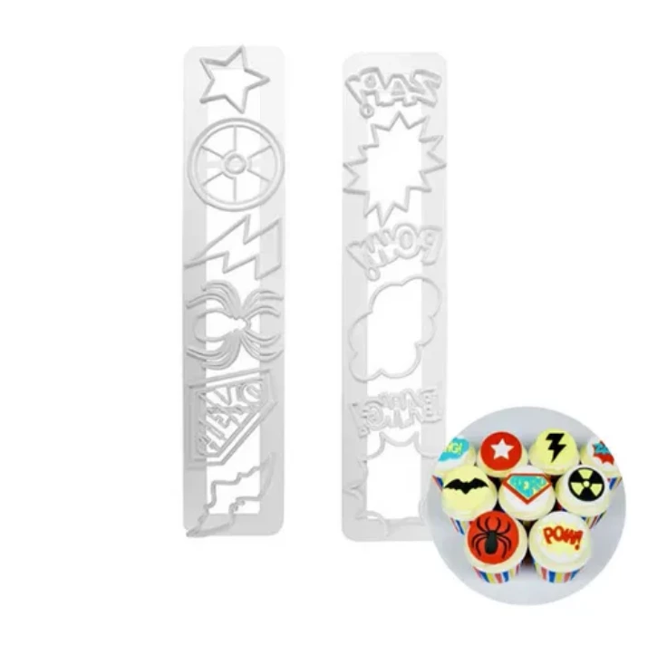 Cake Craft Superhero Impressions 2 Piece Set 3 Cake Craft Superhero Impressions 2 Piece Set